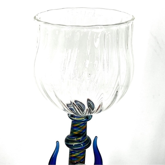 Antonio Salviati Venetian Murano Trident Art Glass Chalice Wine Goblet - Picture 8 of 17